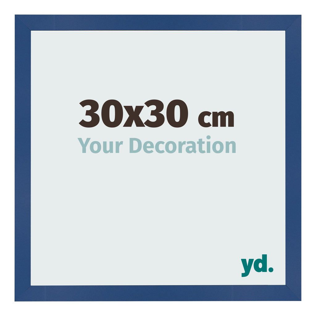 Photo Frame 30x30 cm Dark Blue MDF Bologna Front Size | Yourdecoration.com