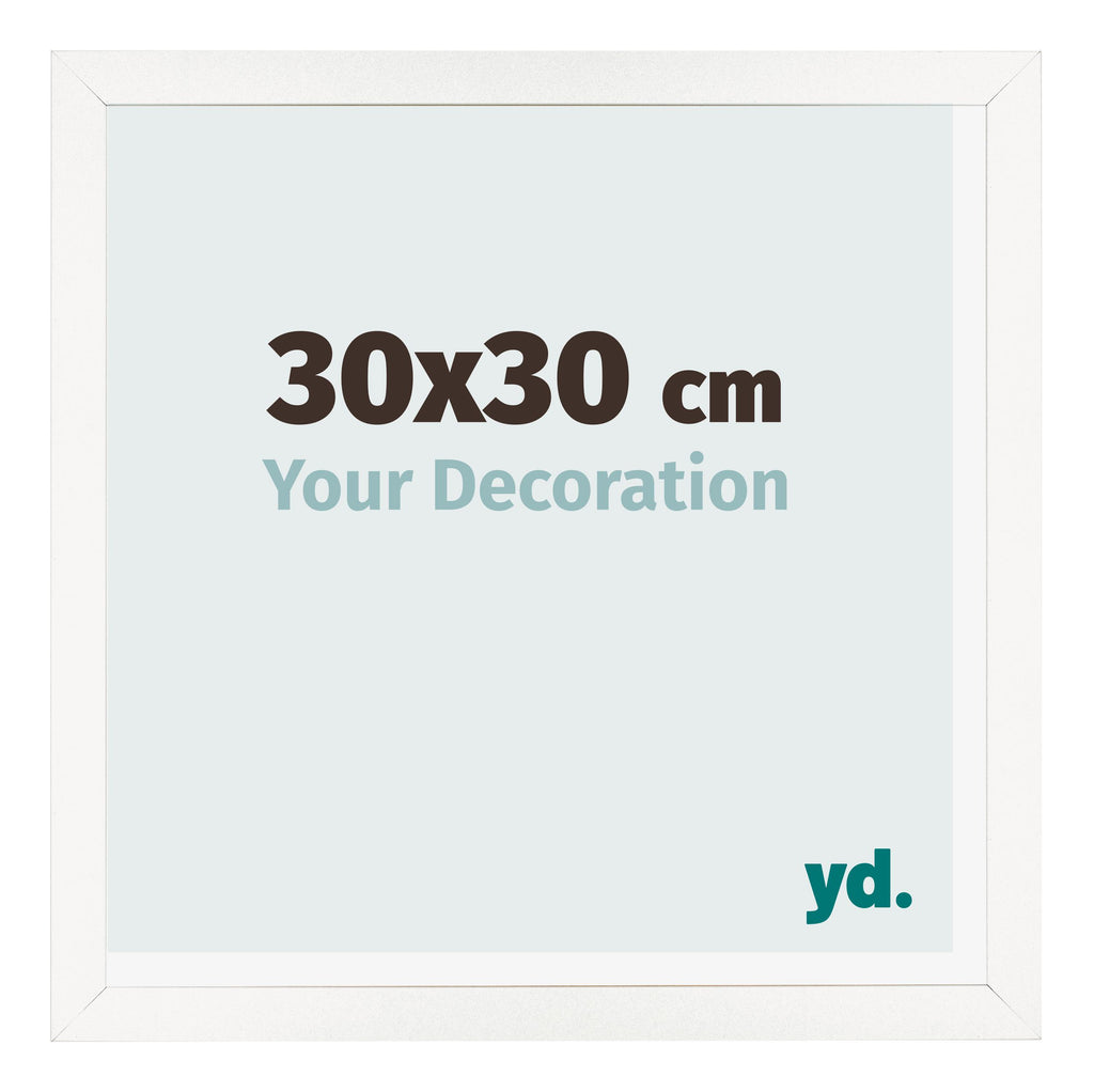 Photo Frame 30x30 cm White High Gloss MDF Bologna Front Size | Yourdecoration.com