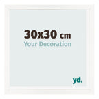 Photo Frame 30x30 cm White High Gloss MDF Bologna Front Size | Yourdecoration.com