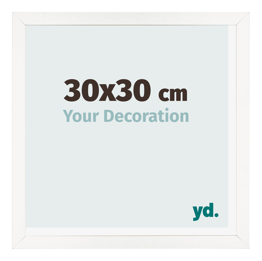 Photo Frame 30x30 cm White High Gloss MDF Bologna Front Size | Yourdecoration.com