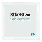 Photo Frame 30x30 cm White High Gloss MDF Bologna Front Size | Yourdecoration.com
