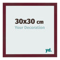 Photo Frame 30x30 cm Wine Red Swept MDF Bologna Front Size | Yourdecoration.com