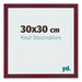 Photo Frame 30x30 cm Wine Red Swept MDF Bologna Front Size | Yourdecoration.com
