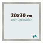 Photo Frame 30x30cm Aluminum Brushed MDF Bologna Front Size | Yourdecoration.com