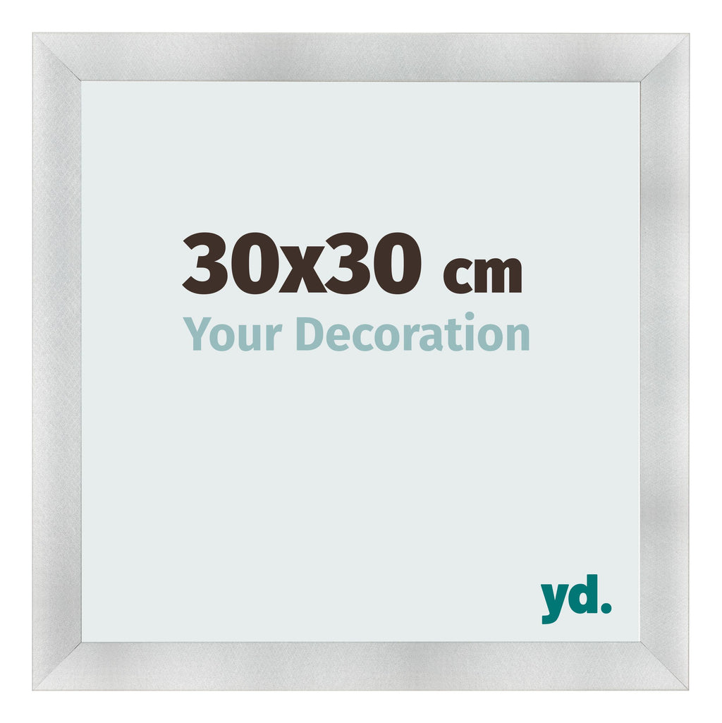 Photo Frame 30x30cm Aluminum Brushed MDF Pisa Front Size | Yourdecoration.com