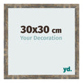 Photo Frame 30x30cm Blue Gold Melange MDF Bologna Front Size | Yourdecoration.com