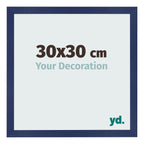 Photo Frame 30x30cm Dark Blue Swept MDF Bologna Front Size | Yourdecoration.com