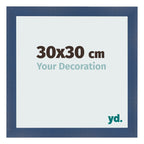 Photo Frame 30x30cm Dark Blue Swept MDF Pisa Front Size | Yourdecoration.com