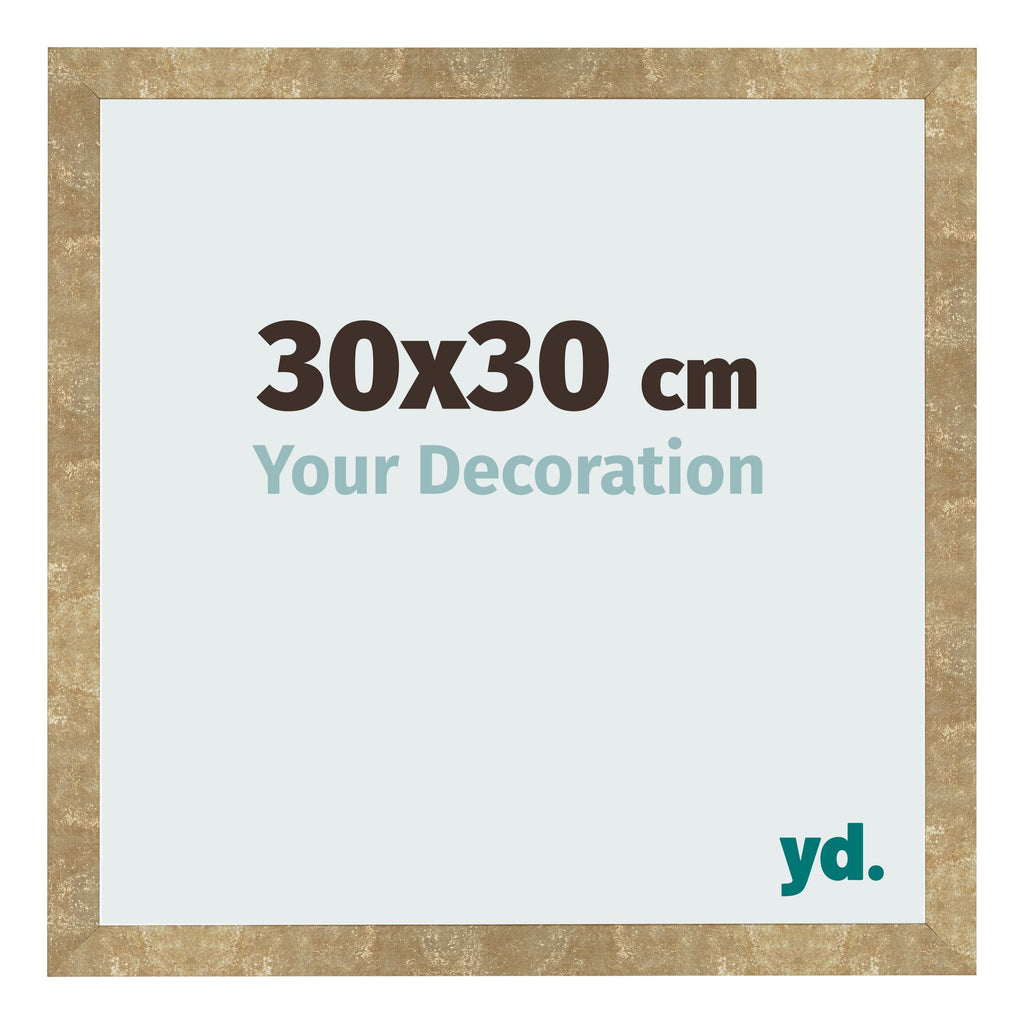 Photo Frame 30x30cm Gold Antique MDF Bologna Front Size | Yourdecoration.com