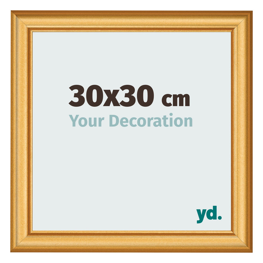Photo Frame 30x30cm Gold Matte MDF Lazio Front Size | Yourdecoration.com