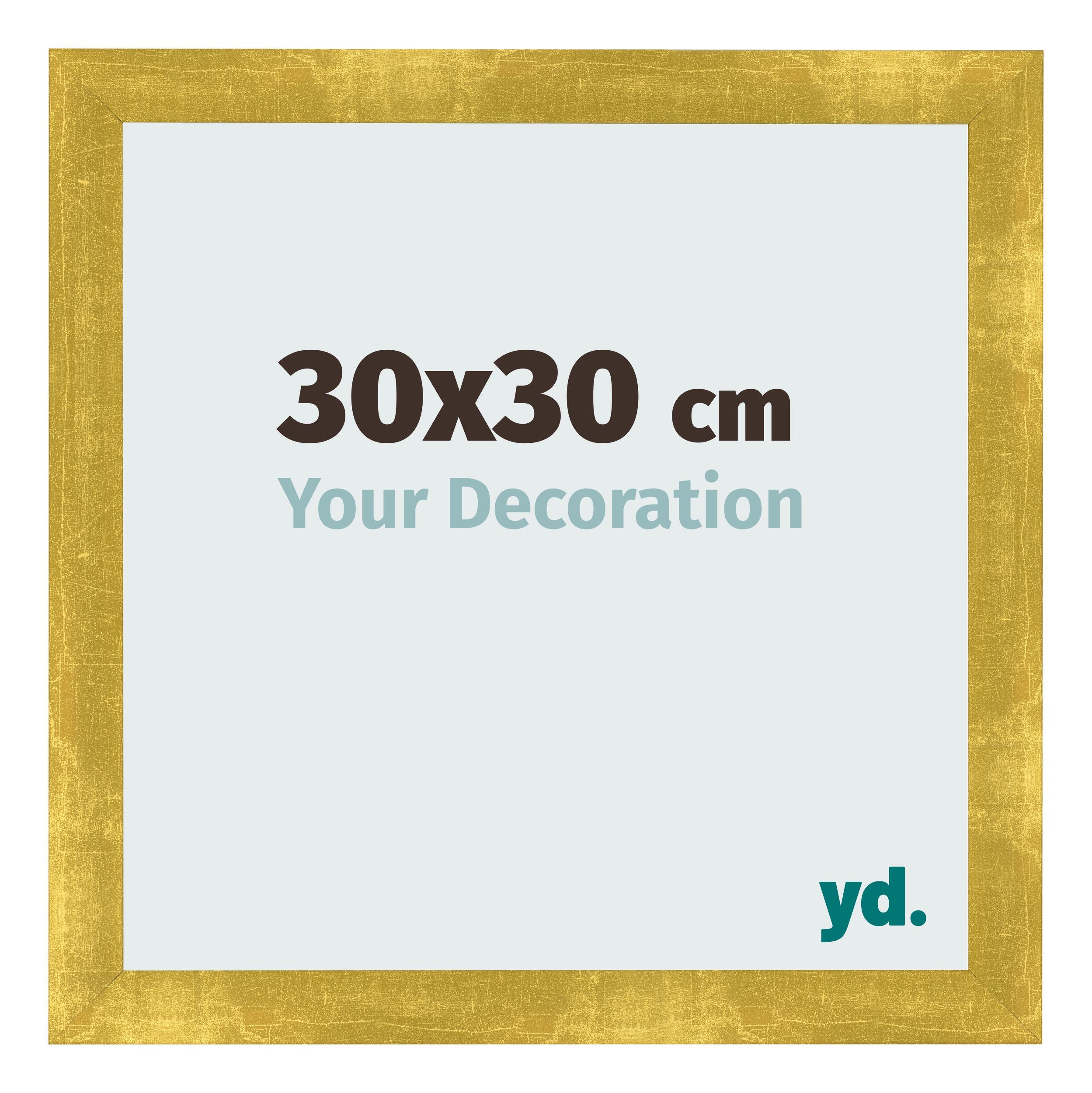 Photo Frame 30x30cm Gold Vintage MDF Pisa Front Size | Yourdecoration.com