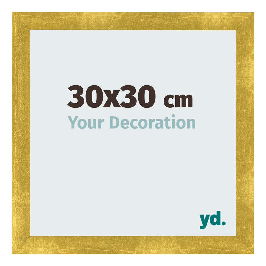 Photo Frame 30x30cm Gold Vintage MDF Pisa Front Size | Yourdecoration.com