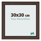 Photo Frame 30x30cm Oak Dark MDF Lazio Front Size | Yourdecoration.com