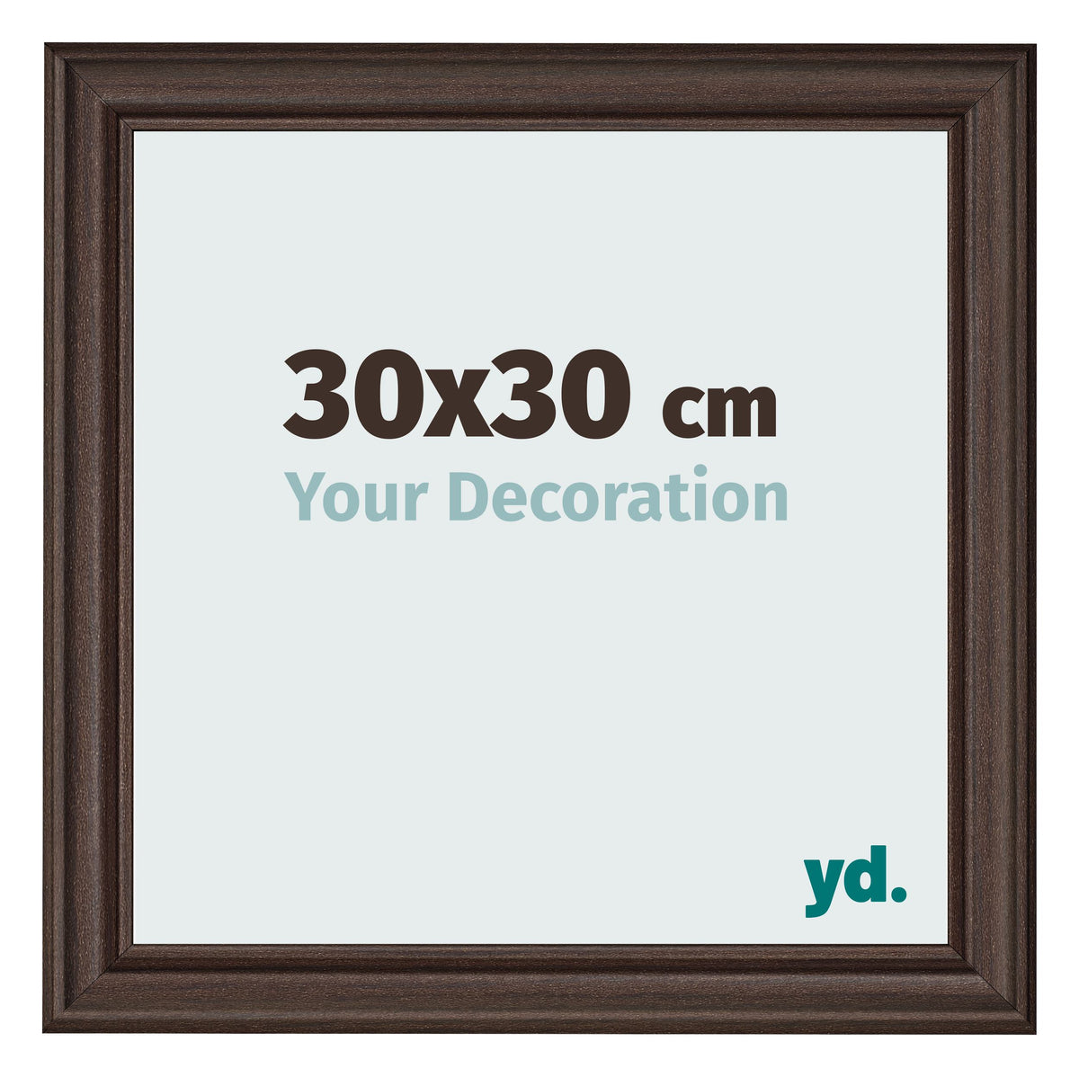 Photo Frame 30x30cm Oak Dark MDF Lazio Front Size | Yourdecoration.com