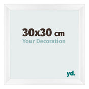 Photo Frame 30x30cm White Vintage MDF Pisa Front Size | Yourdecoration.com