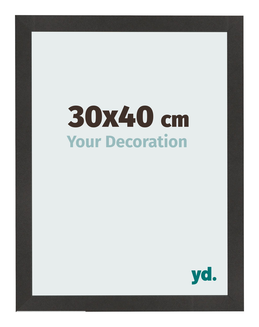 Photo Frame 30x40 cm Black Matte MDF Bologna Front Size | Yourdecoration.com