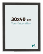 Photo Frame 30x40 cm Black Matte MDF Bologna Front Size | Yourdecoration.com