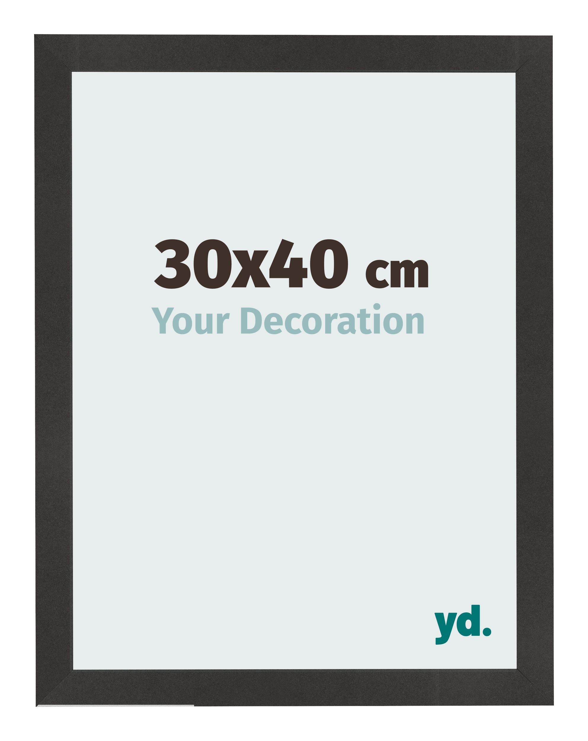 Photo Frame 30x40 cm Black Matte MDF Bologna Front Size | Yourdecoration.com