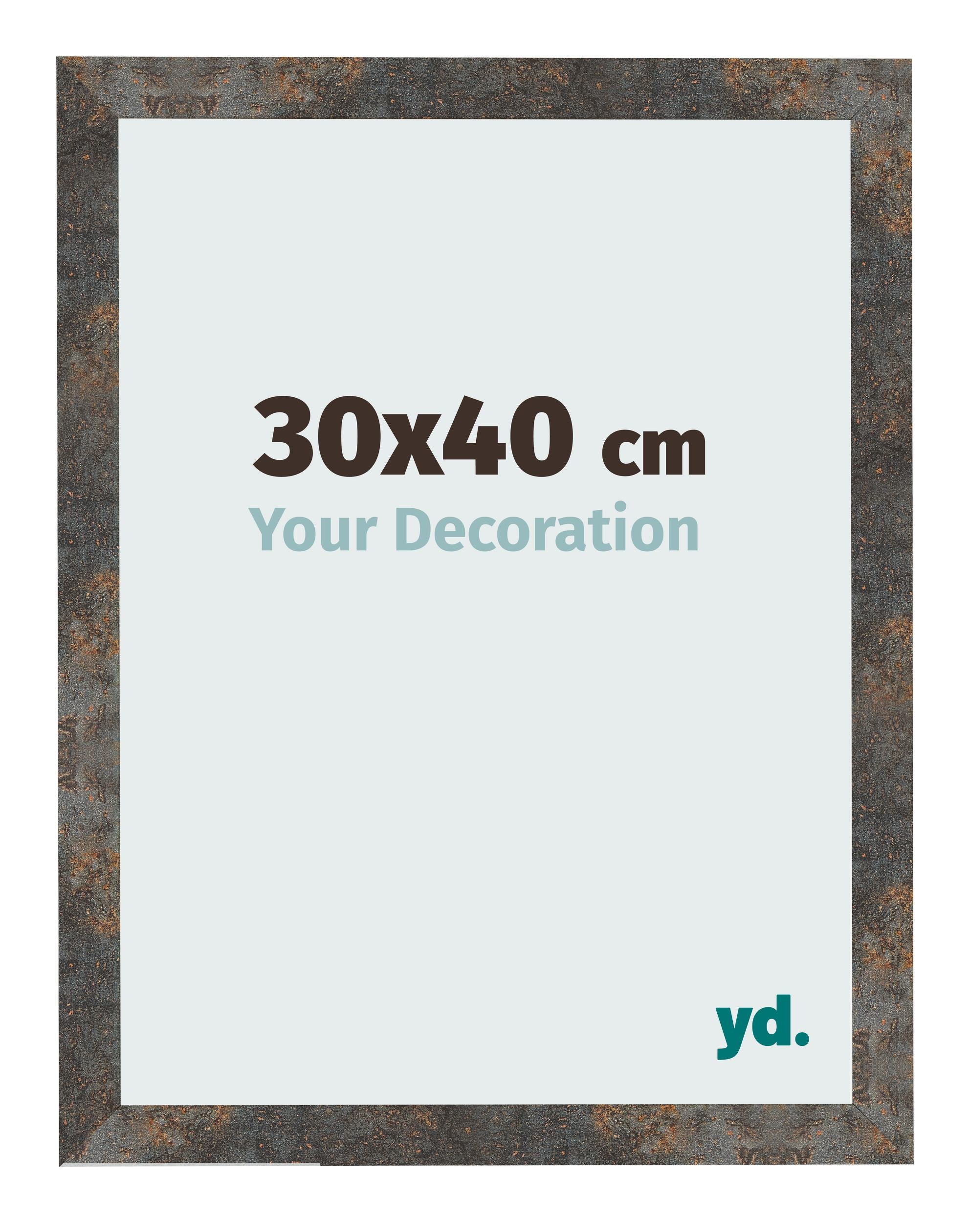 Photo Frame 30x40 cm Oxidized Metal MDF Bologna Front Size | Yourdecoration.com