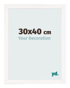 Photo Frame 30x40 cm White High Gloss MDF Bologna Front Size | Yourdecoration.com