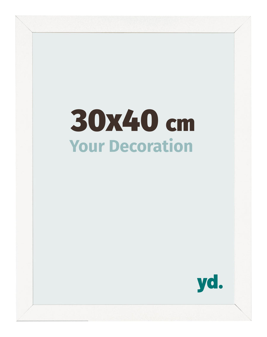 Photo Frame 30x40 cm White High Gloss MDF Bologna Front Size | Yourdecoration.com