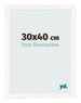 Photo Frame 30x40 cm White High Gloss MDF Bologna Front Size | Yourdecoration.com