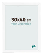Photo Frame 30x40 cm White Matte MDF Bologna Front Size | Yourdecoration.com