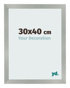 Photo Frame 30x40cm Aluminum Brushed MDF Bologna Front Size | Yourdecoration.com