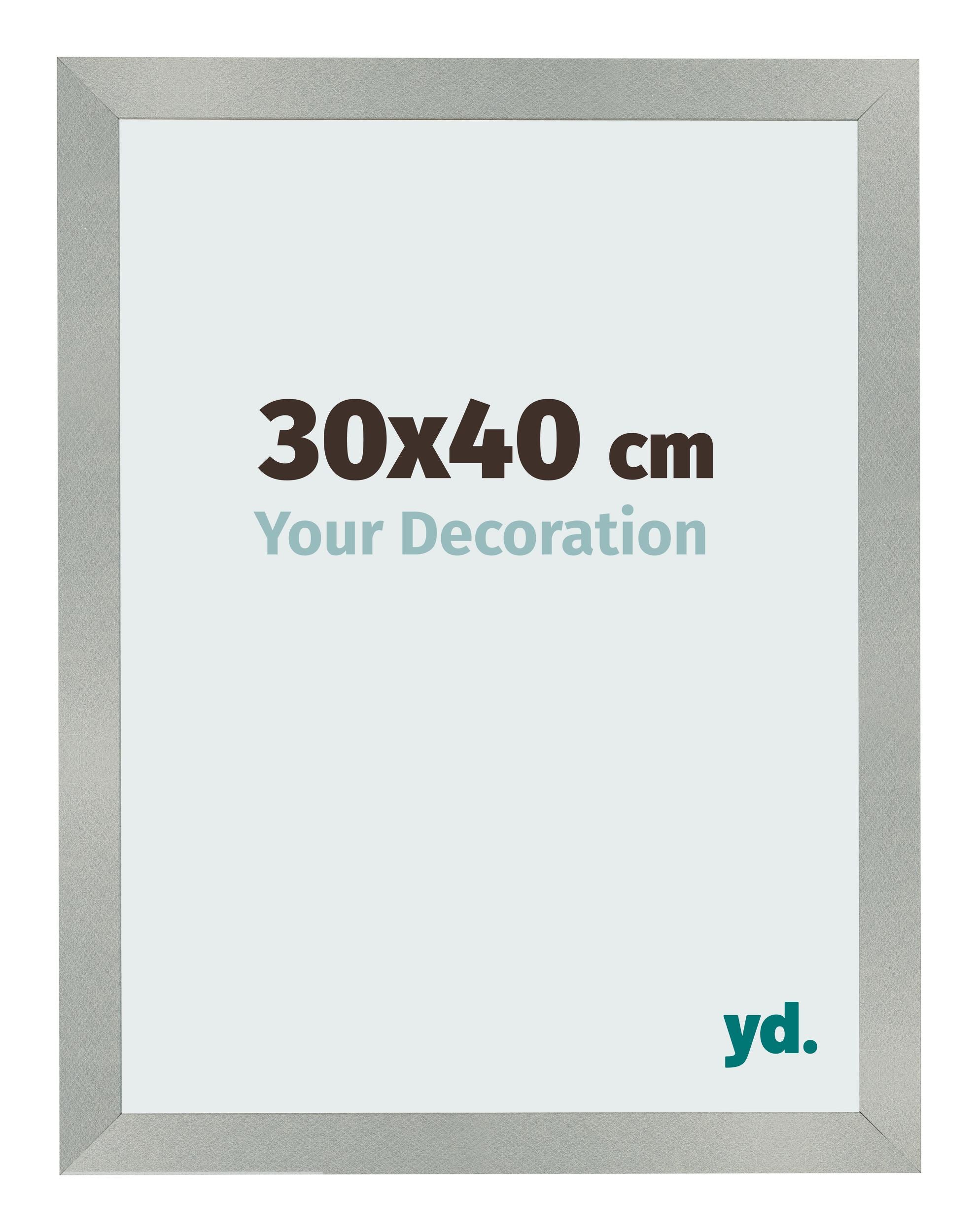 Photo Frame 30x40cm Aluminum Brushed MDF Bologna Front Size | Yourdecoration.com