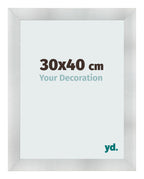 Photo Frame 30x40cm Aluminum Brushed MDF Pisa Front Size | Yourdecoration.com