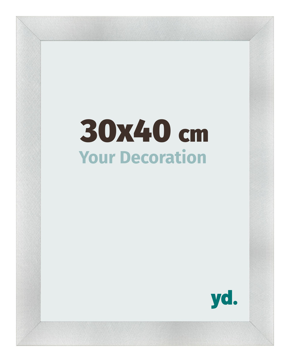 Photo Frame 30x40cm Aluminum Brushed MDF Pisa Front Size | Yourdecoration.com