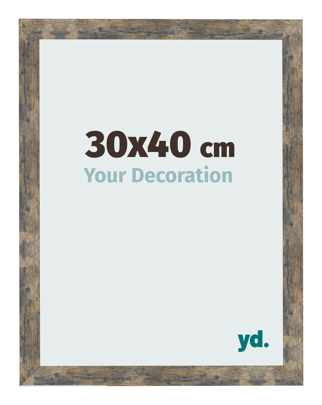 Photo Frame 30x40cm Blue Gold Melange MDF Bologna Front Size | Yourdecoration.com
