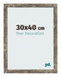 Photo Frame 30x40cm Blue Gold Melange MDF Bologna Front Size | Yourdecoration.com