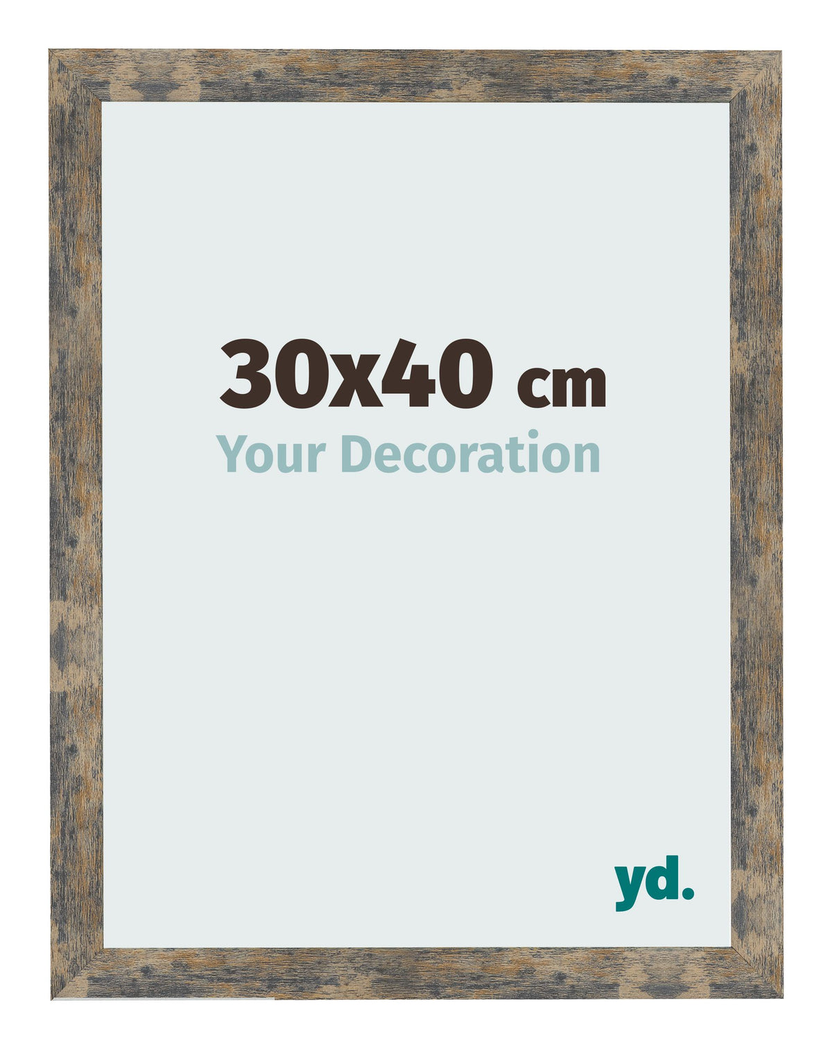 Photo Frame 30x40cm Blue Gold Melange MDF Bologna Front Size | Yourdecoration.com