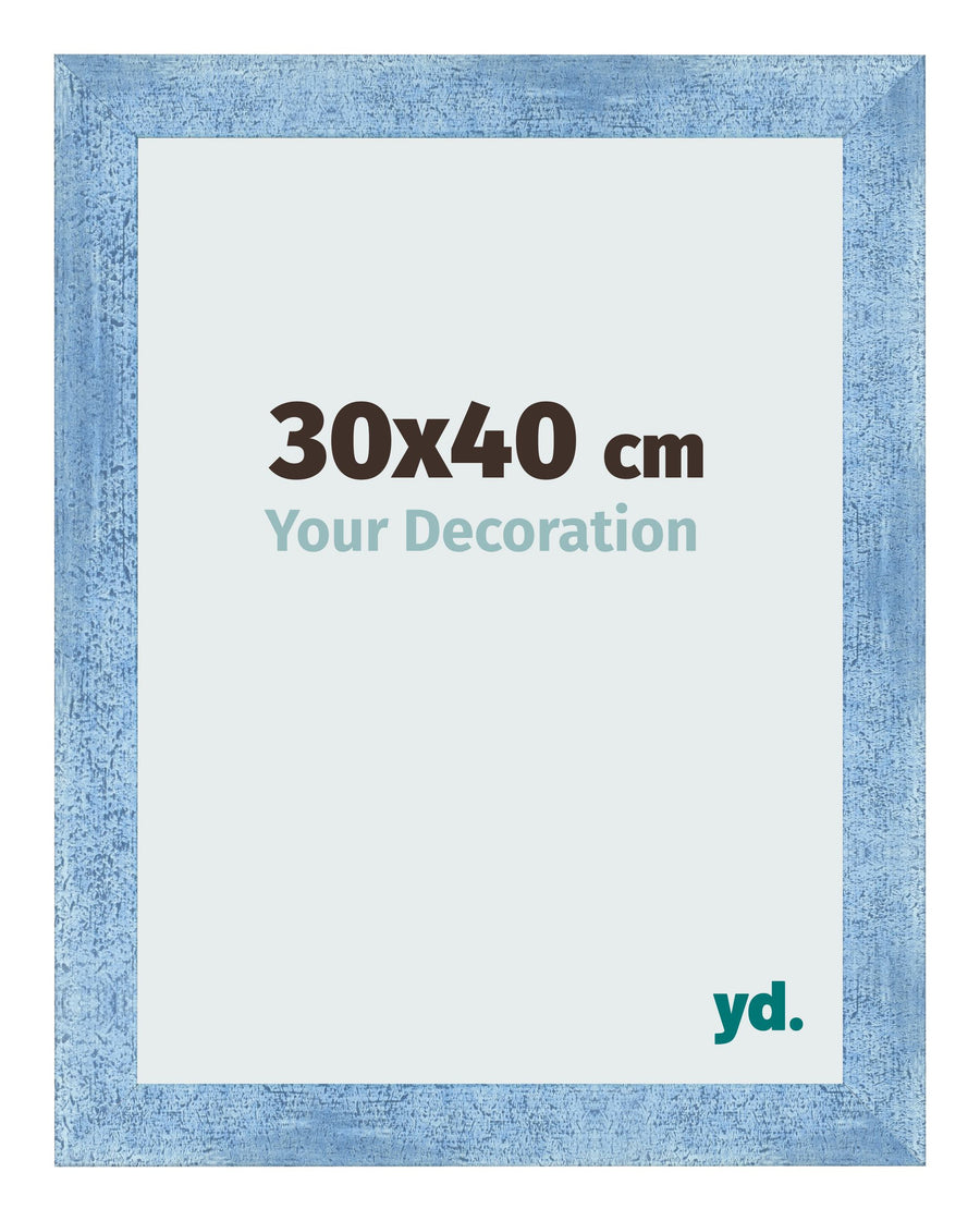 Photo Frame 30x40cm Clear Blue Swept MDF Pisa Front Size | Yourdecoration.com