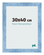 Photo Frame 30x40cm Clear Blue Swept MDF Pisa Front Size | Yourdecoration.com