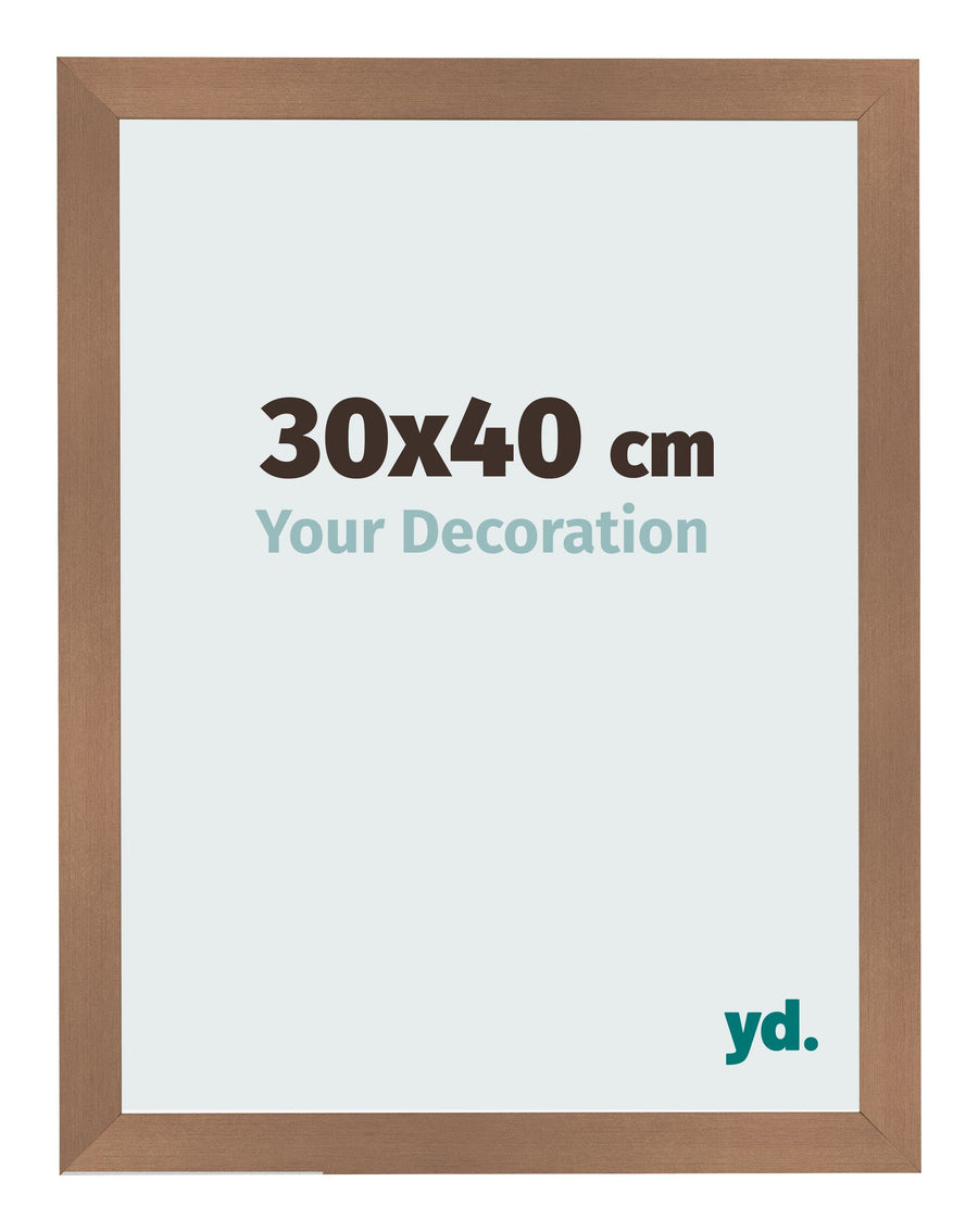 Photo Frame 30x40cm Copper Design MDF Bologna Front Size | Yourdecoration.com