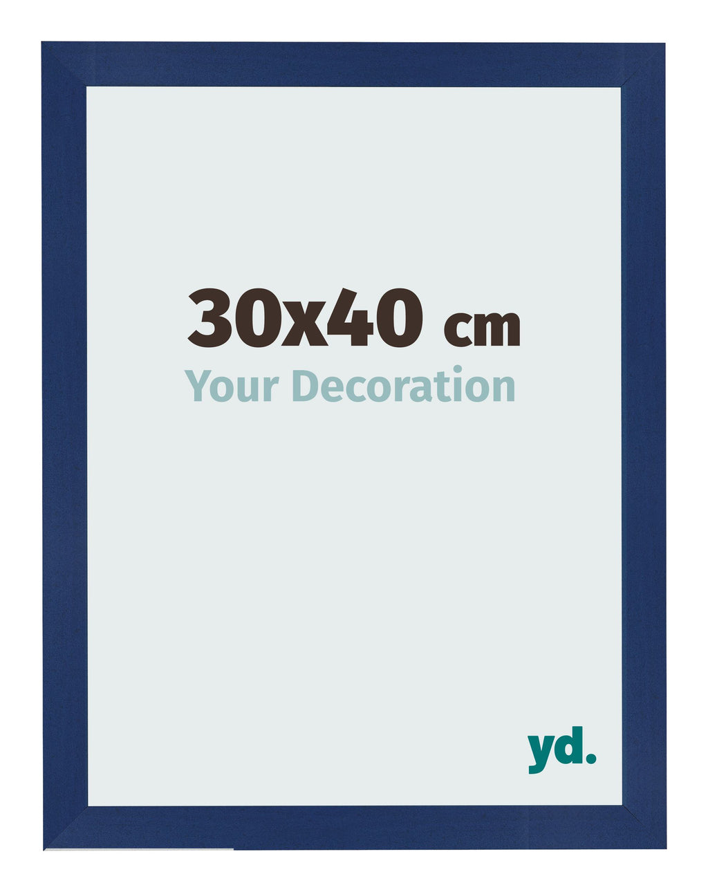Photo Frame 30x40cm Dark Blue Swept MDF Bologna Front Size | Yourdecoration.com