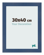 Photo Frame 30x40cm Dark Blue Swept MDF Pisa Front Size | Yourdecoration.com