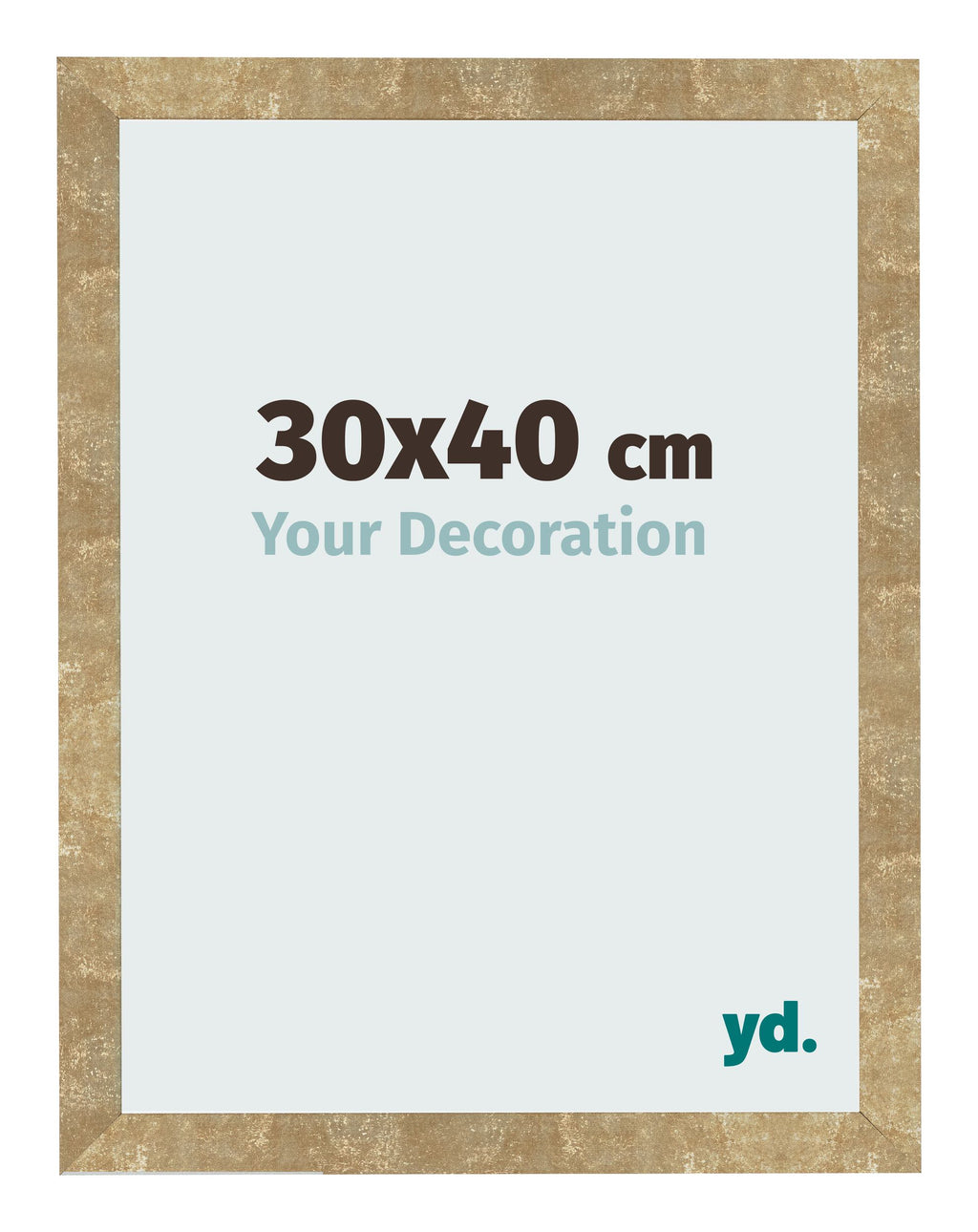 Photo Frame 30x40cm Gold Antique MDF Bologna Front Size | Yourdecoration.com