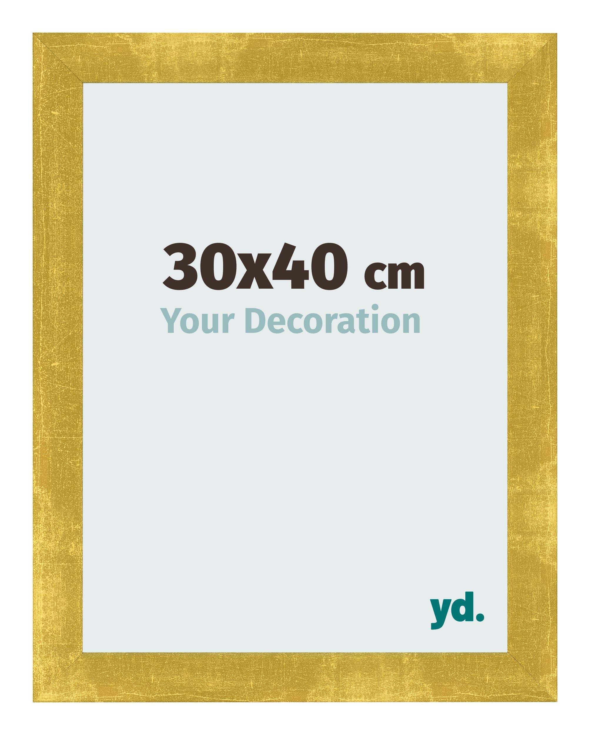 Photo Frame 30x40cm Gold Vintage MDF Pisa Front Size | Yourdecoration.com
