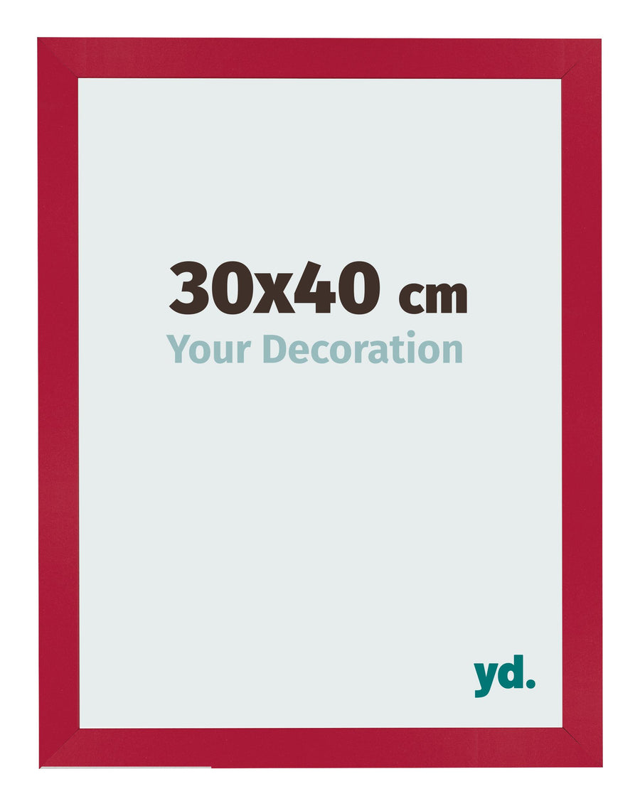 Photo Frame 30x40cm Red MDF Bologna Front Size | Yourdecoration.com