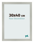 Photo Frame 30x40cm Silver Matte MDF Bologna Front Size | Yourdecoration.com