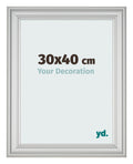 Photo Frame 30x40cm Silver Matte MDF Lazio Front Size | Yourdecoration.com