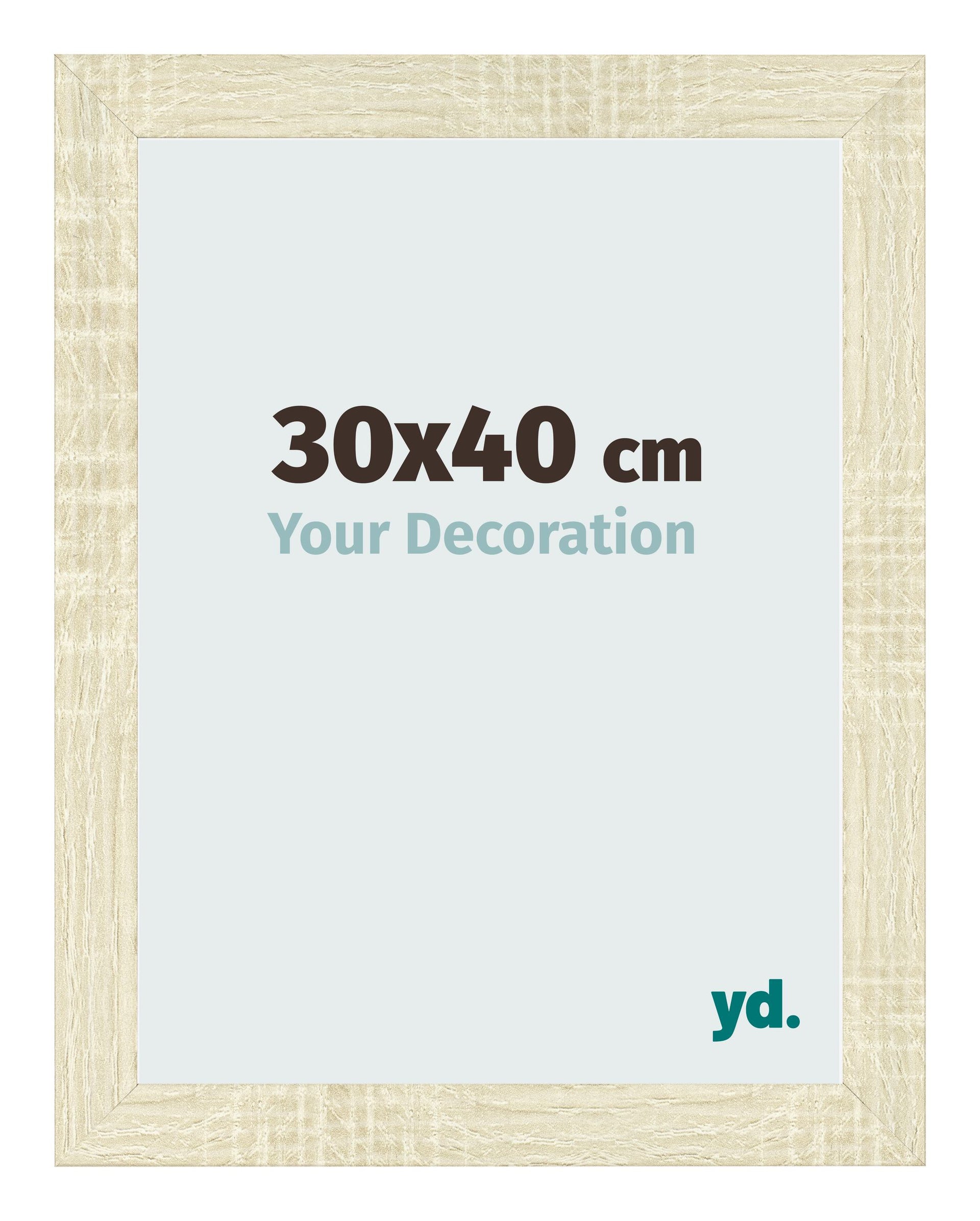 Photo Frame 30x40cm Sonoma Oak MDF Pisa Front Size | Yourdecoration.com