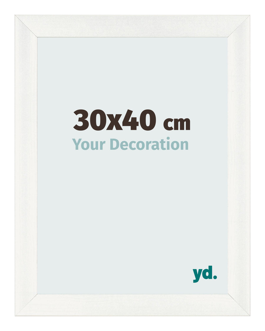 Photo Frame 30x40cm White Vintage MDF Pisa Front Size | Yourdecoration.com