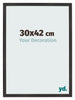 Photo Frame 30x42 cm Black Matte MDF Bologna Front Size | Yourdecoration.com