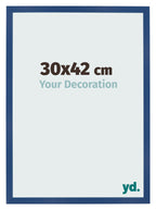 Photo Frame 30x42 cm Dark Blue MDF Bologna Front Size | Yourdecoration.com