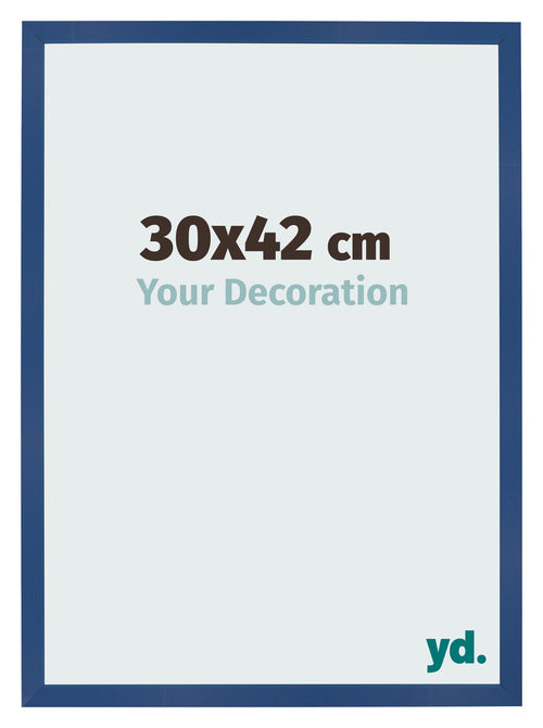 Photo Frame 30x42 cm Dark Blue MDF Bologna Front Size | Yourdecoration.com