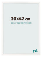 Photo Frame 30x42 cm White High Gloss MDF Bologna Front Size | Yourdecoration.com